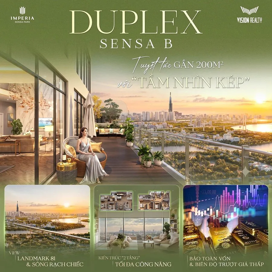 Duplex 12B Sensa B – tuyệt tác gần 200m²